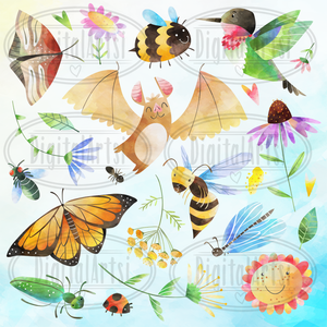 Pollinators Graphics Set