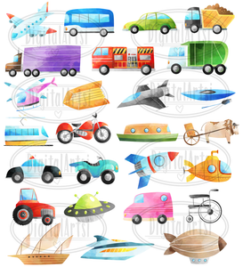 Transportation A-Z Graphics Set