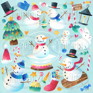 Snowmen Graphics Set