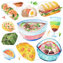 Vietnamese Food Graphics Set