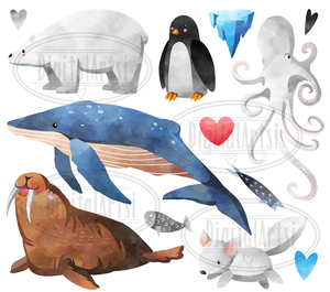 Arctic Animals Graphics Set