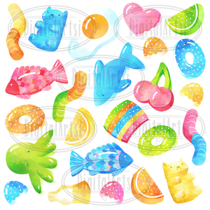 Gummy Candy Graphics Set