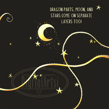 Starry Skies where Dragons Fly Graphics Set