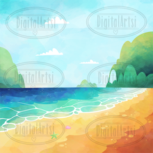 Beach Scene Graphics Set