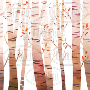 Birch Tree Graphics Set