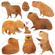 Capybara Graphics Set