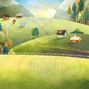 Farm Scene Graphics Set