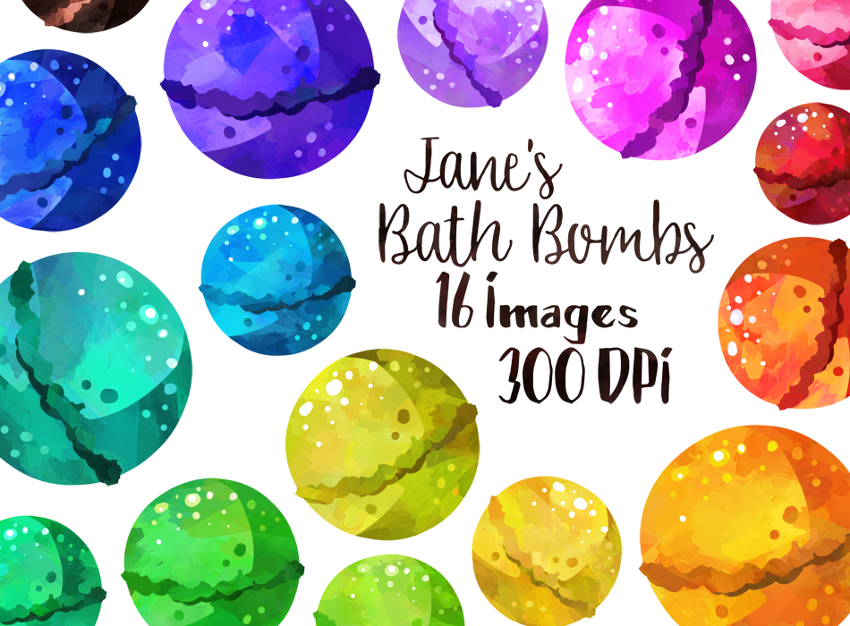 Bath Bombs Graphics Set