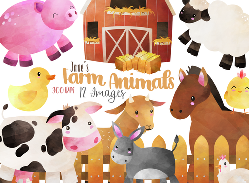 Farm Animals Graphics Set